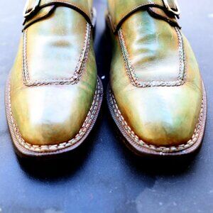 SALE - Sutor Mantellassi 8.5 Italian Multicolor Monk Strap Men’s Dress Shoes